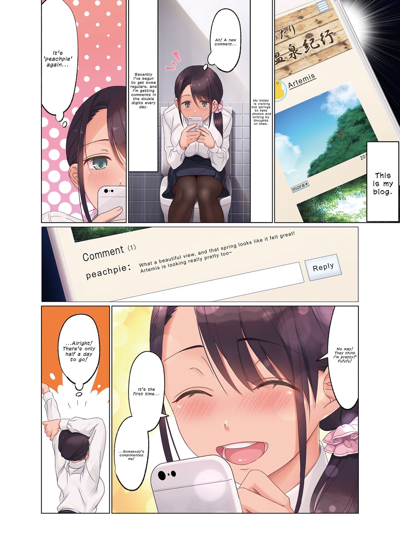 Hentai Manga Comic-Addicted to Taking Social Media Selfies. Fucking an Office Lady Blogger-Read-5